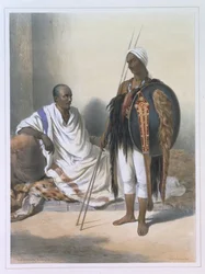 Prêtre et guerrier abyssinien, illustration de 